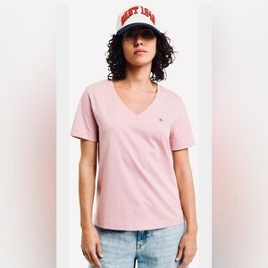 Tommy Hilfiger Light Pink V-Neck Tee